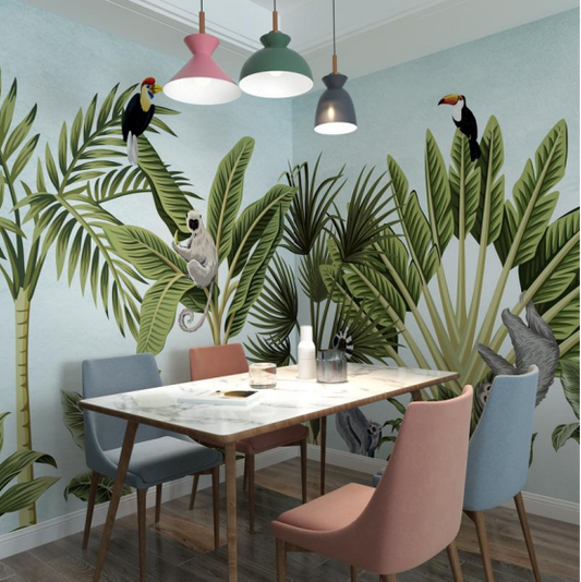 Palm tree adventure mural 5.50/Sq ft